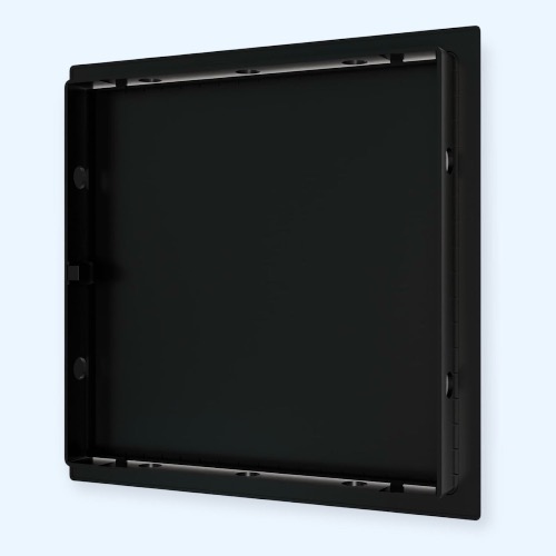 L2020N black Люк ревизионный LN фланец 200x200 нажимной 224х224 пластик black EVECS