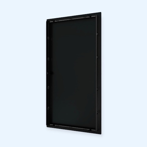 L2040N black Люк ревизионный LN фланец 200х400 нажимной 223х423 пластик black EVECS