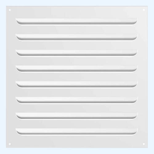 Решетка вентиляционная МВР жалюзи 400х400 окрашенная сталь белый ERA