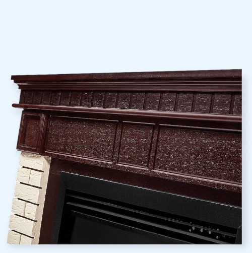 Bricks 25 камень бежевый, шпон темный дуб (1202848) Firelight Портал