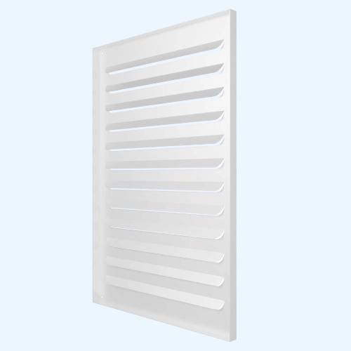 Решетка вентиляционная МВР жалюзи 400х600 окрашенная сталь белый ERA