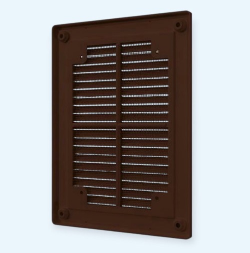 1520Р Brown (коричневый) ERA Решетка вентиляционная Р сетка разъемная 150х200 пластик 1520Р Brown (коричневый) ERA Решетка вентиляционная Р сетка разъемная 150х200 пластик