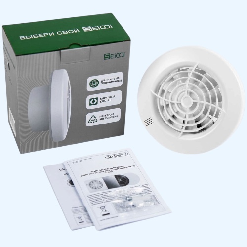 100 White Ratio Seicoi Накладной вентилятор тонкий