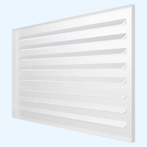 Решетка вентиляционная МВР жалюзи 600х400 окрашенная сталь белый ERA