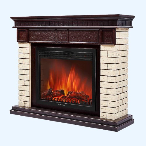 Bricks 30 камень бежевый шпон темный дуб (1202851) Firelight Портал