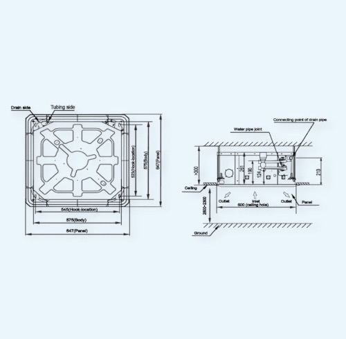 GCKD-500i 2T General Climate Фанкойл кассетный (4.50, компакт., с датчиком и модулем NIM)