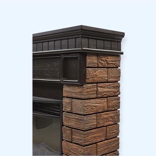 Bricks Wood 30 камень коричневый шпон темный дуб (1525995) Firelight Портал