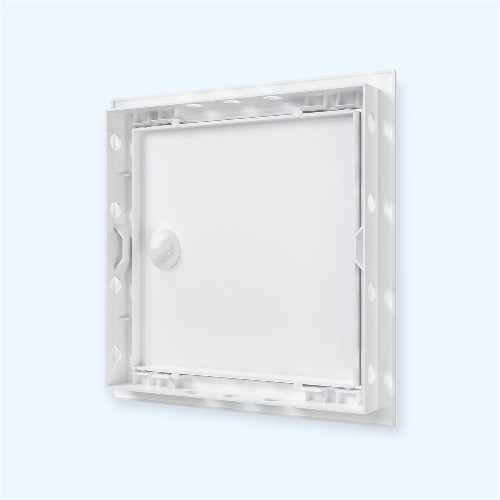 Л2020Р Люк ревизионный ЛР фланец 196х196 ручка 218х218 пластик EVECS