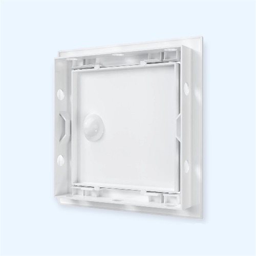 Л1515Р Люк ревизионный ЛР фланец 146х146 ручка 168х168 пластик EVECS