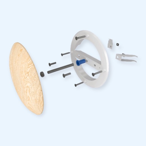 12,5DW Pine MS ERA Анемостат DW мет.фланец D140 распорки D165 сосна