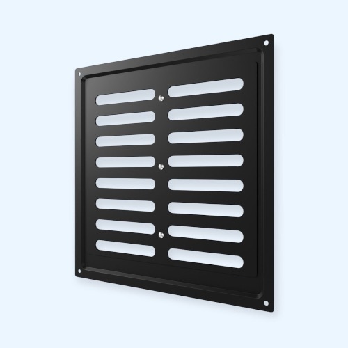2525MER Black ERA Решетка вентиляционная MER регулируемая 250х250 окраш.сталь Black 2525MER Black ERA Решетка вентиляционная MER регулируемая 250х250 окраш.сталь Black