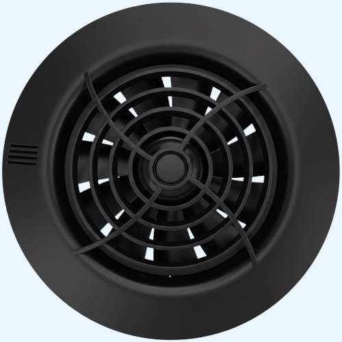 100 Matt black Ratio Seicoi Накладной вентилятор тонкий