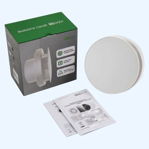 100 Matt white glass Ratio Design Seicoi Накладной вентилятор тонкий