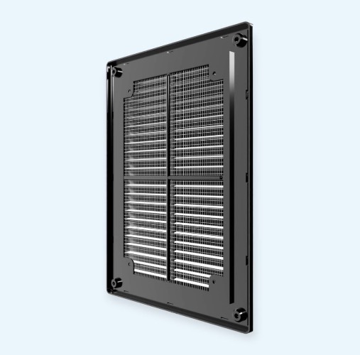 1520Р Black (черный) ERA Решетка вентиляционная Р сетка разъемная 150х200 пластик 1520Р Black (черный) ERA Решетка вентиляционная Р сетка разъемная 150х200 пластик
