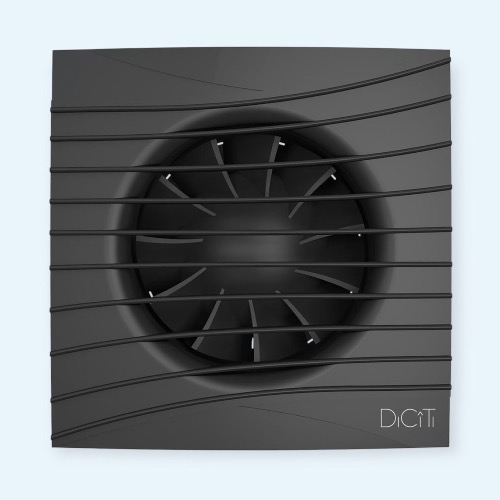 SILENT 5C Matt black DICITI Вентилятор накладной D125 обр.клапан SILENT 5C Matt black DICITI Вентилятор накладной D125 обр.клапан