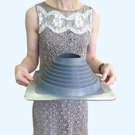 Манжета кровельная прямая №6 серая EPDM (127-228 мм)