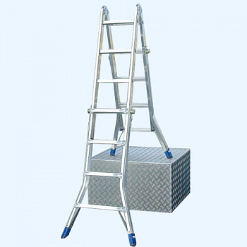 KRAUSE STABILO 4х4 (133953) Шарнирная телескопическая лестница стремянка KRAUSE STABILO 4х4 (133953) Шарнирная телескопическая лестница стремянка