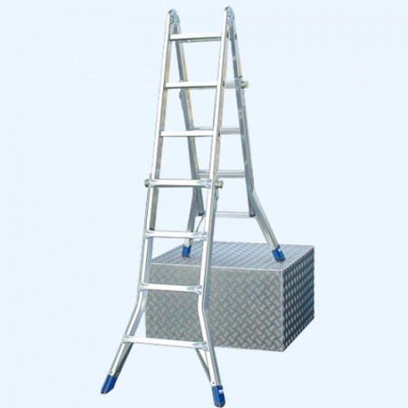 KRAUSE STABILO 4х4 (133953) Шарнирная телескопическая лестница стремянка
