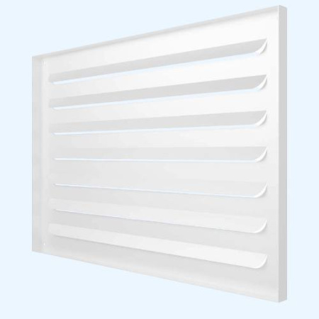 Решетка вентиляционная МВР жалюзи 500х350 окрашенная сталь белый ERA