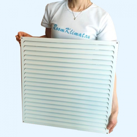 РМ 500х500 белая Решётка вентиляционная металлическая