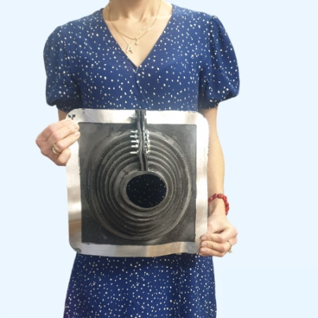 №4R черная (75-160) Манжета кровельная разъемная из термостойкой резины EPDMп