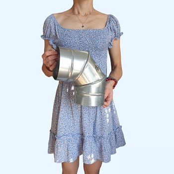 Отвод оцинкованный 90гр./125 Ц