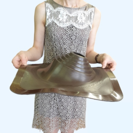 Манжета кровельная из термостойкой EPDMп резины Профи №1 коричневая (75-200 мм)