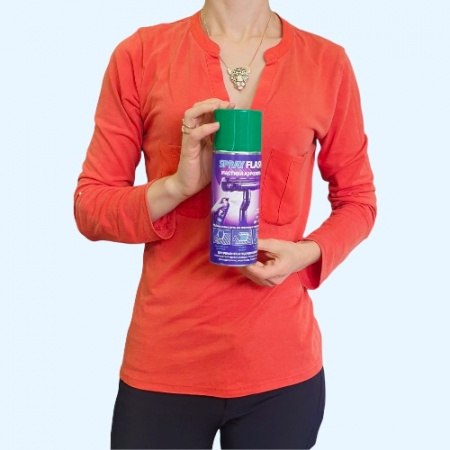 Мастика аэрозоль SPRAY FLASH для гидроизоляции зеленая