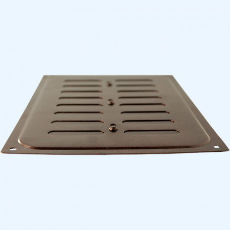 165х240 Решетка металлическая медь с жалюзи (задвижкой)