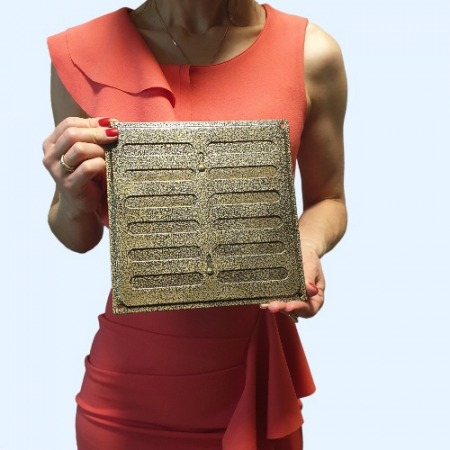 200x200 с задвижкой бронза Решетка вентиляционная металлическая