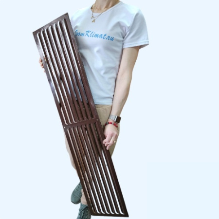 РМ 1000х200 коричневая Решётка вентиляционная металлическая