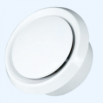 DVK 125 ZILON диффузор-анемостат пластиковый регулируемый с фланцем