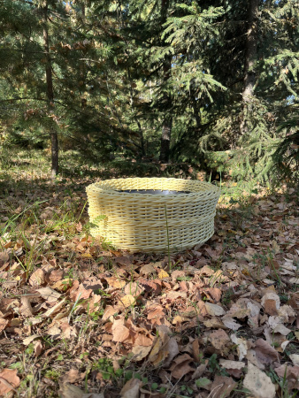 Кашпо цветочная корзина "Василиса" из искусственного ротанга 22 литра