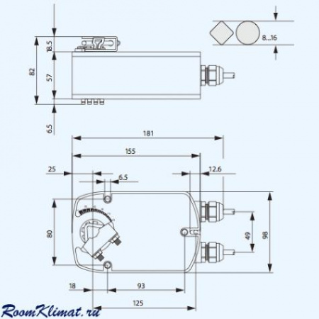 LF 24 Belimo Электропривод с возвратной пружиной