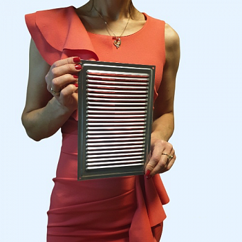 160х230 хром Решётка металлическая без бортика