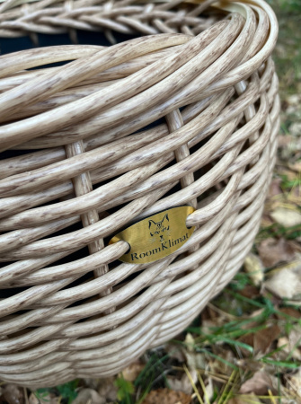 Кашпо из искусственного ротанга солома 12 литров