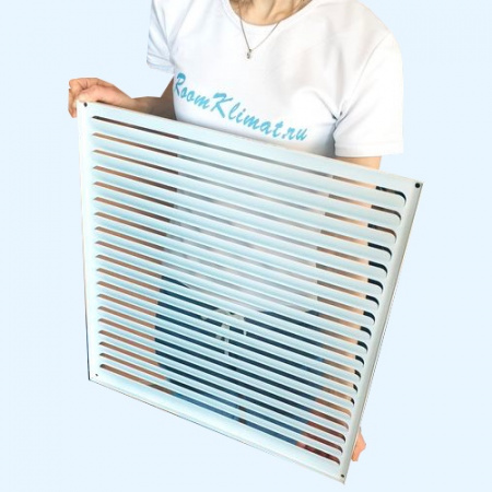 РМ 500х500 белая Решётка вентиляционная металлическая