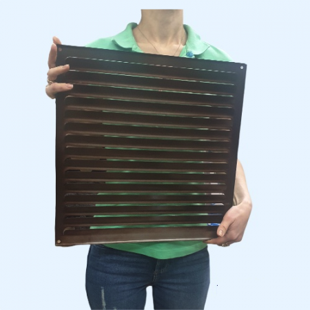 РМ 400х400 коричневая Решётка вентиляционная металлическая