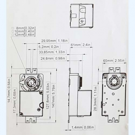 227-024-05-S1 Gruner электропривод с моментом вращения 5 Нм