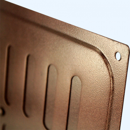 165х240 Решетка металлическая медь с жалюзи (задвижкой)