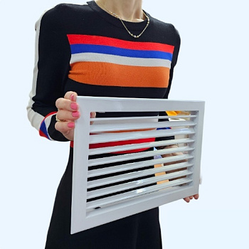 1WA 300*200 Shuft алюминиевая настенная однорядная решетка с регулируемыми жалюзи