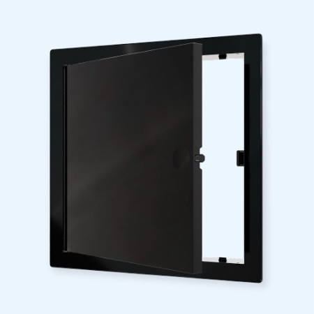 L1515N black Люк ревизионный LN фланец 150х150 нажимной 172х172 пластик black EVECS