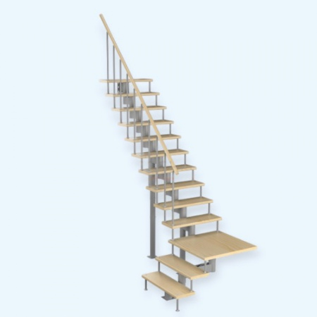 Статус 2/10 (h 2925-3055) Лесенка Модульная лестница поворот на 90С с площадкой