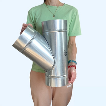 Тройник оцинкованный 45гр./160 Ц