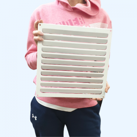 РМ 300х300 белая Решётка вентиляционная металлическая