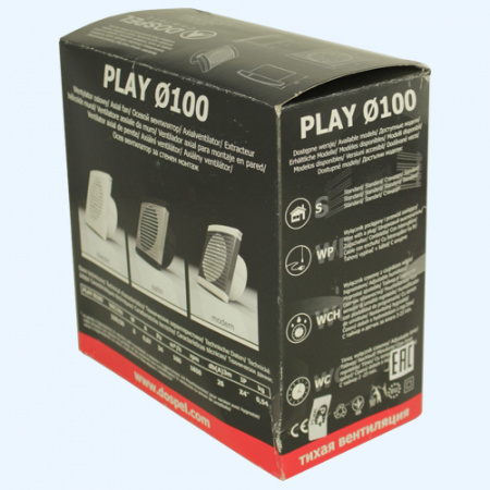 PLAY Classic 125 WP Dospel Вентилятор накладной бытовой с шнурковым выключателем