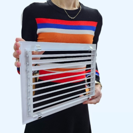 1WA 300*200 Shuft алюминиевая настенная однорядная решетка с регулируемыми жалюзи