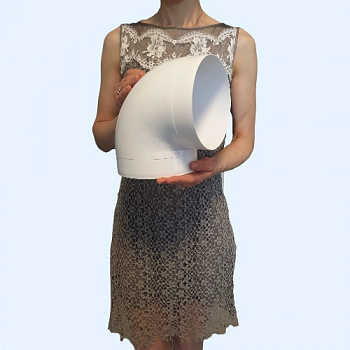 16ККП ERA Колено ККП D160 90° пластик