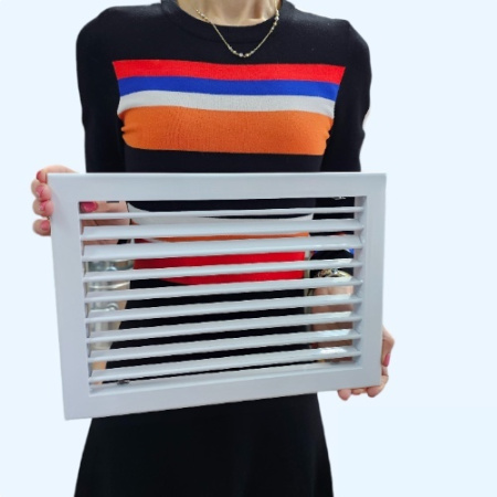 1WA 300*200 Shuft алюминиевая настенная однорядная решетка с регулируемыми жалюзи