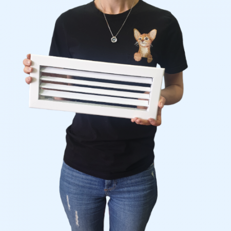 1WA 300*100 Shuft алюминиевая настенная однорядная решетка с регулируемыми жалюзи